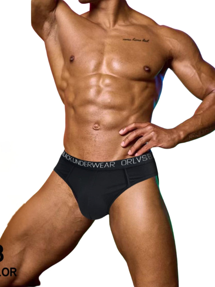 2 Pack Men's Trendy Seamless Waistband Ultra-Soft Fabric Stay-Put Fit Briefs