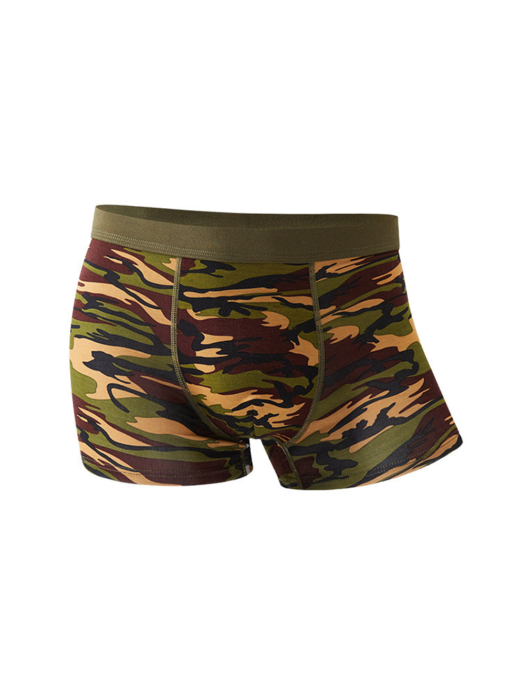 4 Pack Men's Breathable Recycled-Fiber Camo Trunks