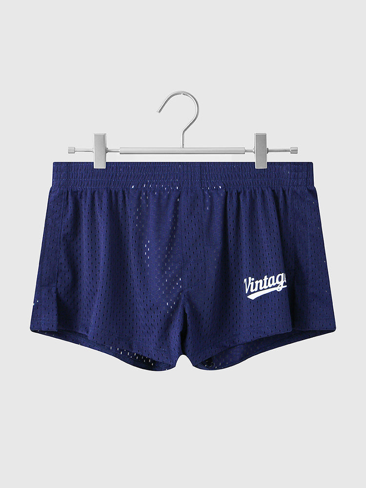 2 Pack Men's Seamless Comfort Quick-Dry Lightweight & Airy Mesh Boxers Shorts