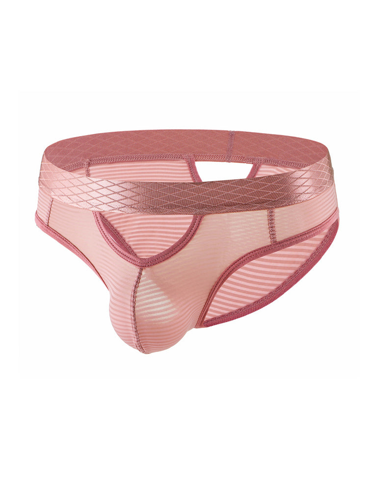 4 Pack Men's Sexy Striped Design Day-Long Comfort Soft-Touch Waistband Bikini