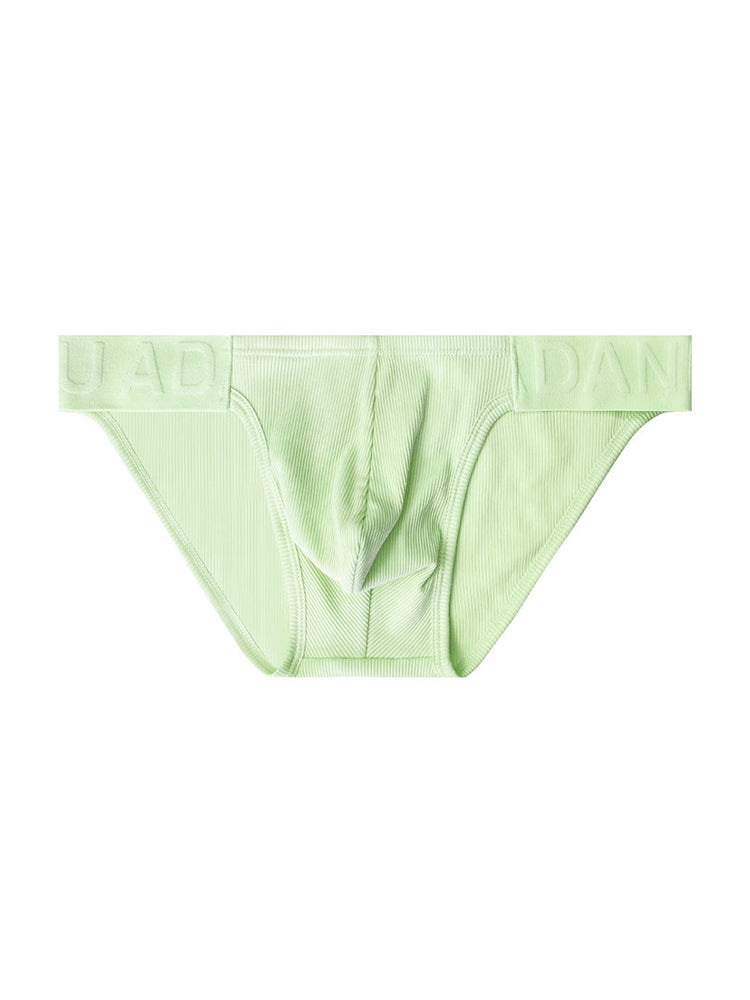 2 Pack Men's Low-Rise High-Cut Ribbed Cotton Bikini