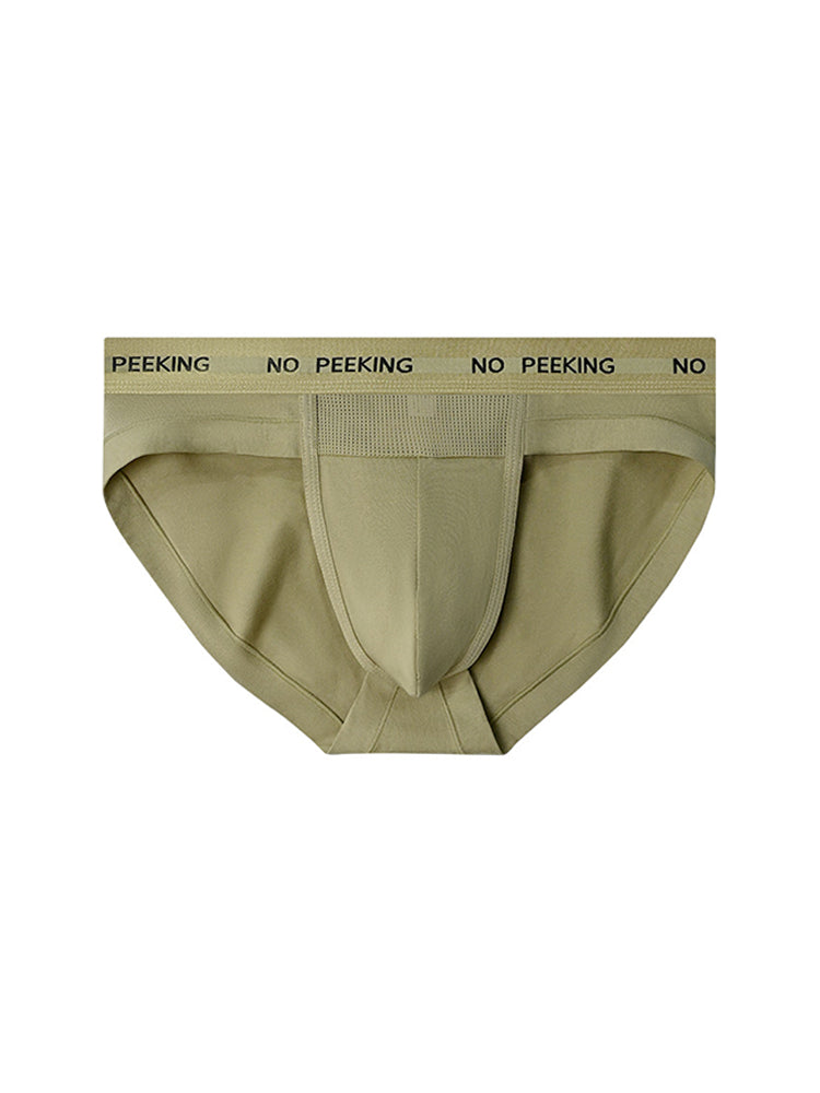 3 Pack Men's One-Piece Cut Briefs with Enhanced Pouch and Stretch Waistband