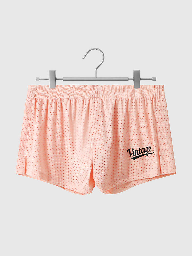 2 Pack Men's Seamless Comfort Quick-Dry Lightweight & Airy Mesh Boxers Shorts
