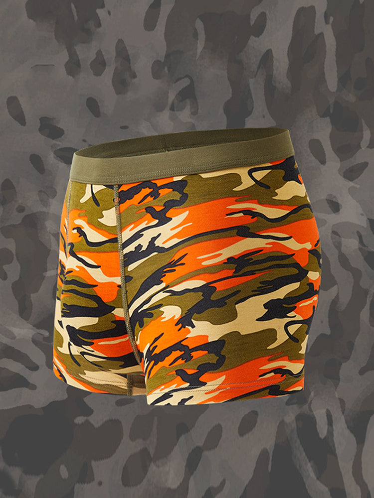 4 Pack Men's Breathable Recycled-Fiber Camo Trunks