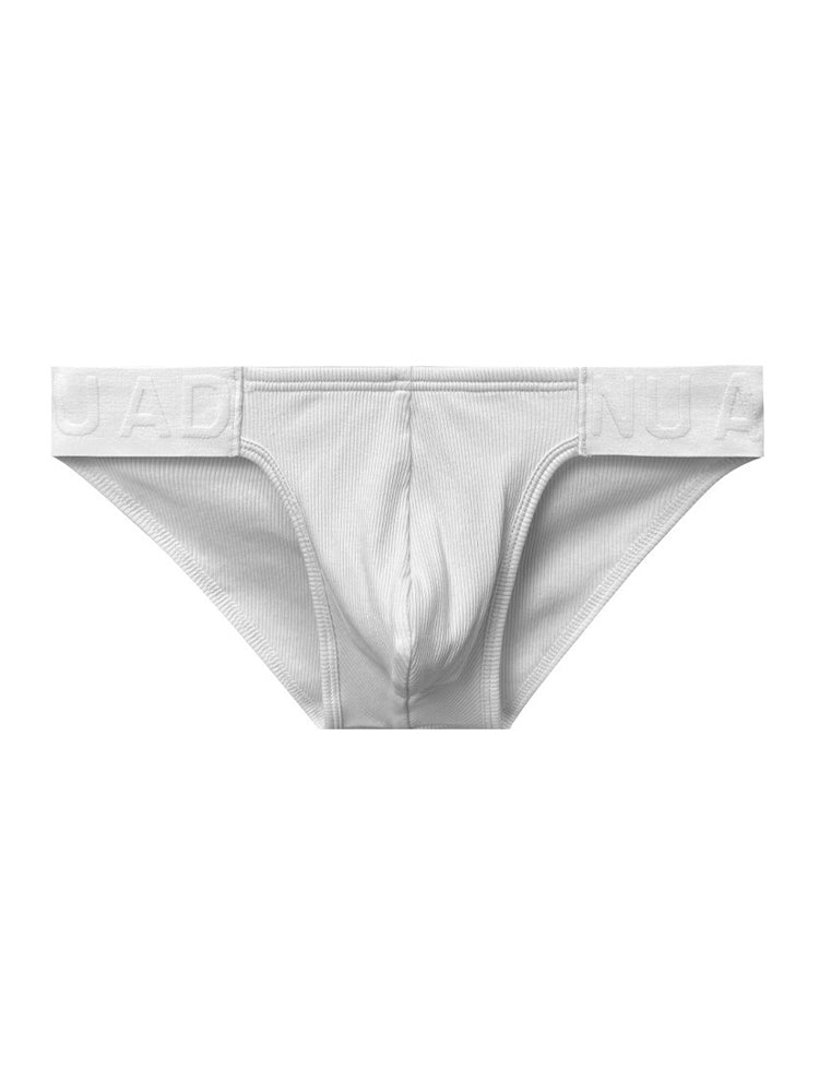 2 Pack Men's Low-Rise High-Cut Ribbed Cotton Bikini