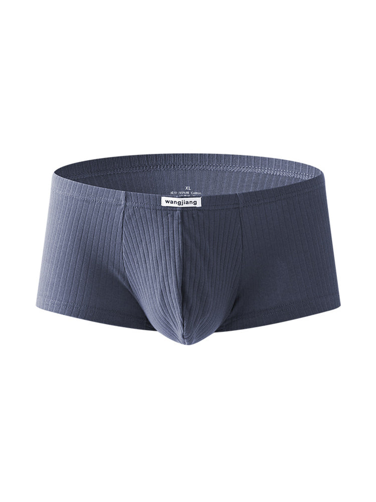 2 Pack Premium Cotton Double-Layered Gusset Breathable U-Pouch Trunks