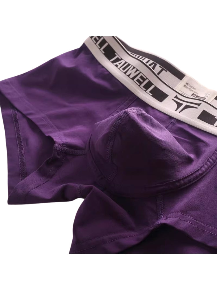 2 Pack Men's Ultra-Soft Breathable Cotton Supportive Fit Sporty Cut Comfy Trunks