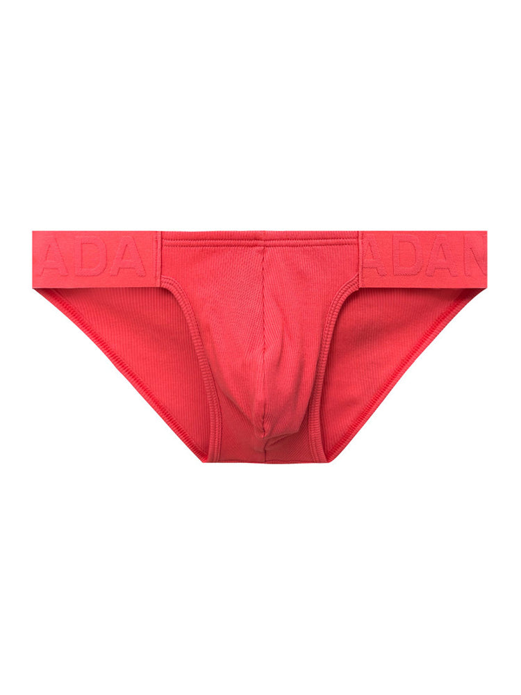 2 Pack Men's Low-Rise High-Cut Ribbed Cotton Bikini