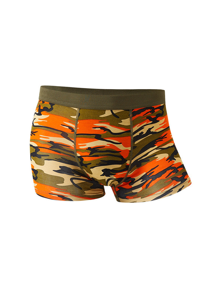 4 Pack Men's Breathable Recycled-Fiber Camo Trunks