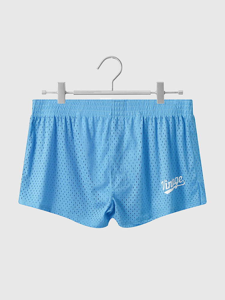 2 Pack Men's Seamless Comfort Quick-Dry Lightweight & Airy Mesh Boxers Shorts