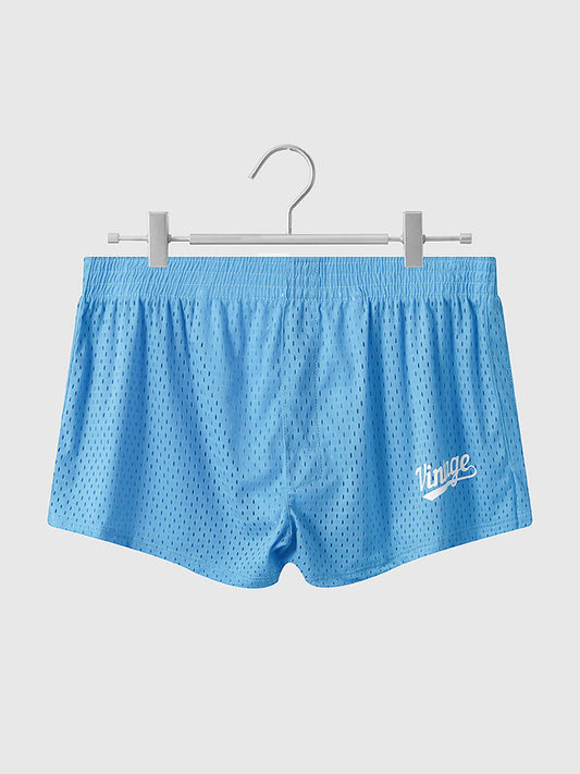 2 Pack Men's Seamless Comfort Quick-Dry Lightweight & Airy Mesh Boxers Shorts