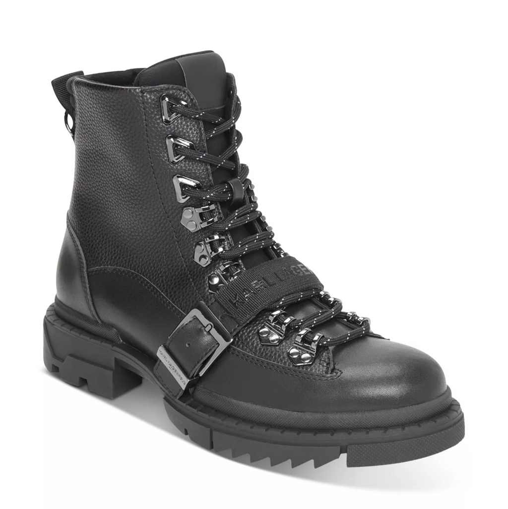 Tumbled Leather Top Buckle Strap Boots