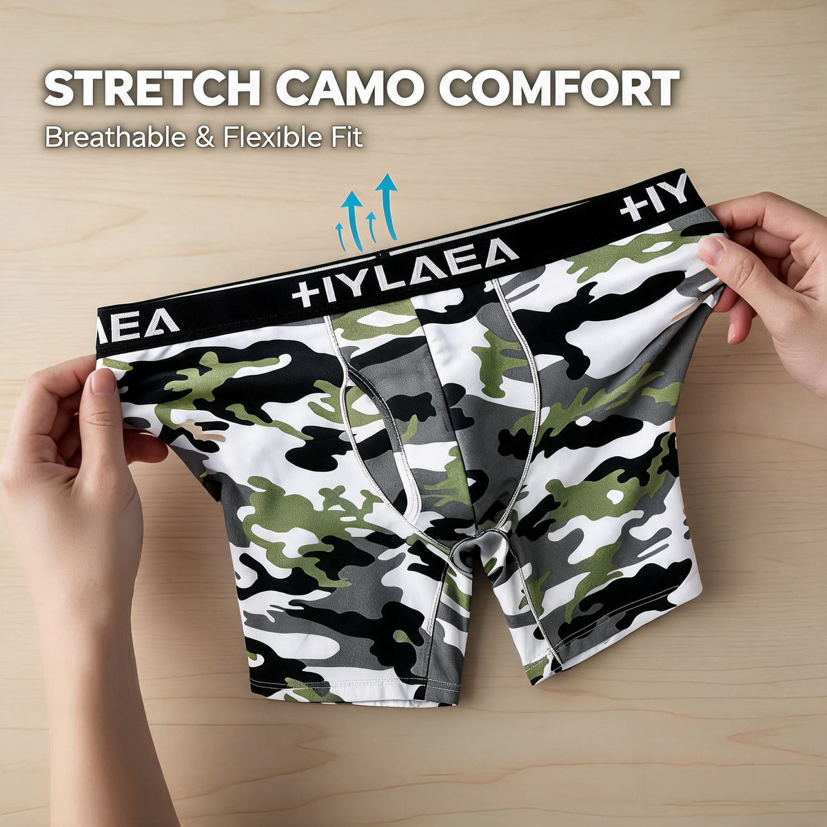 Bamboo Fiber Camouflage Boxer Briefs