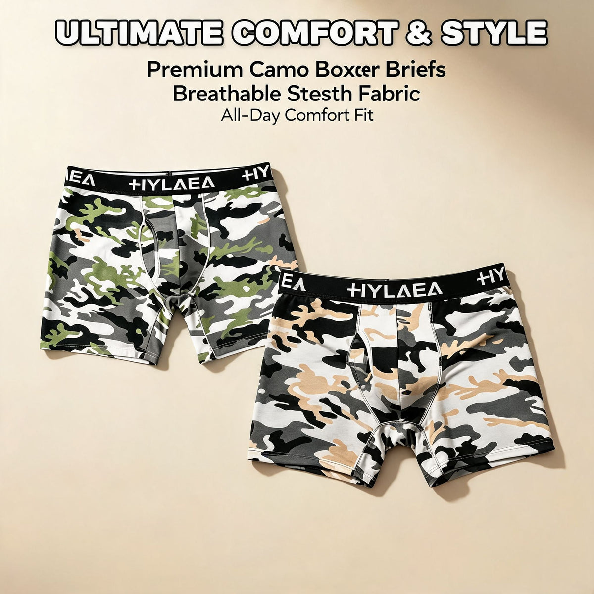 Bamboo Fiber Camouflage Boxer Briefs