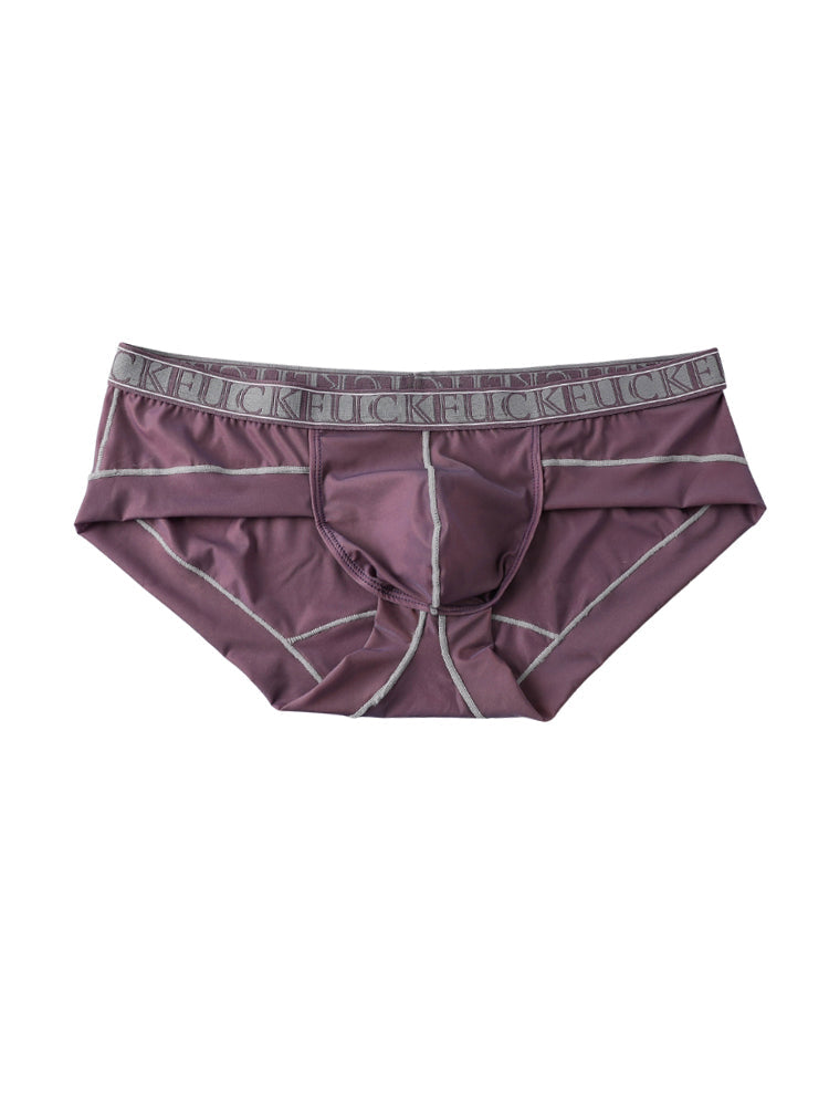 2 Pack Men's Ice-Silk Stretch Sports Briefs with 3D Pouch