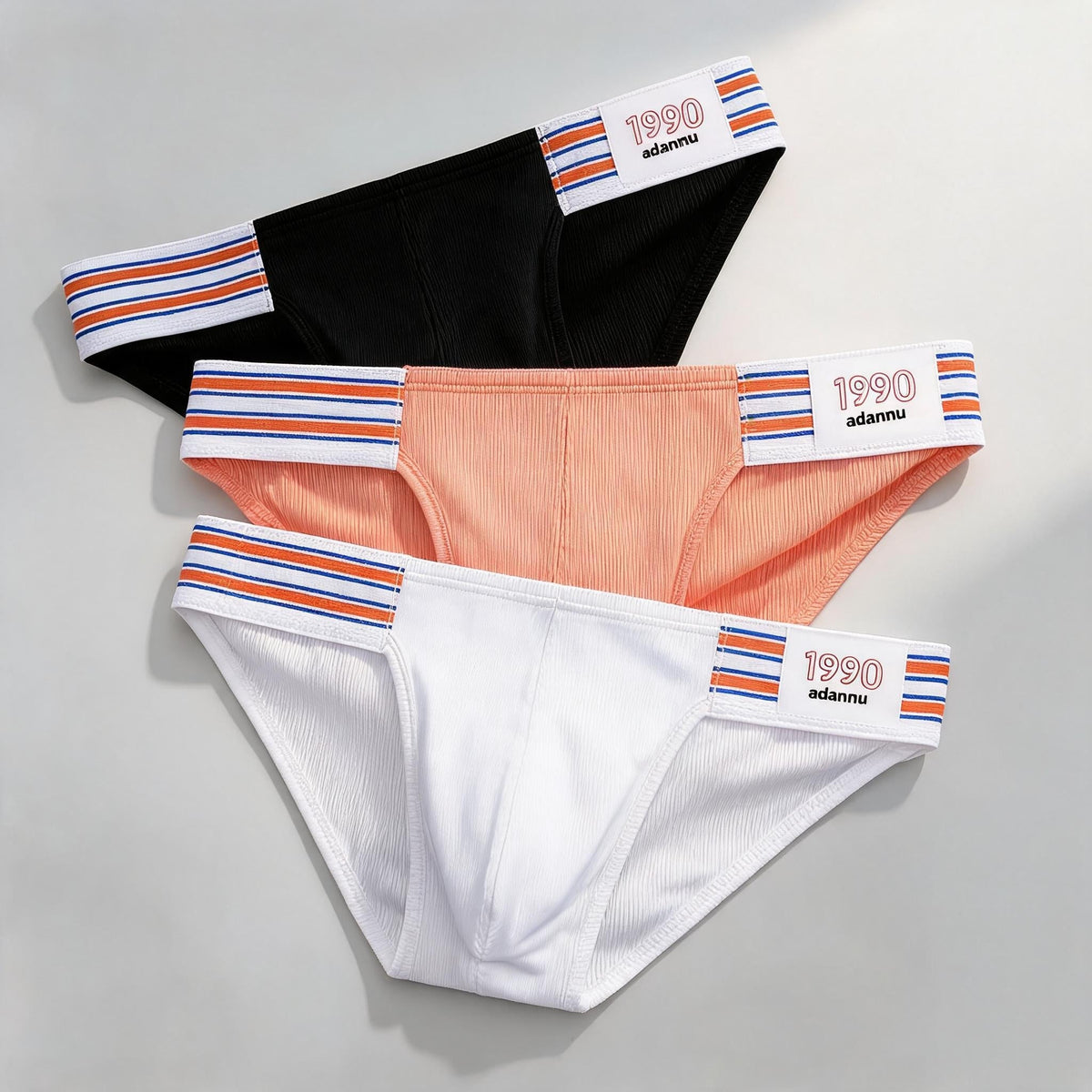 Pure Cotton Ribbed Sports Briefs