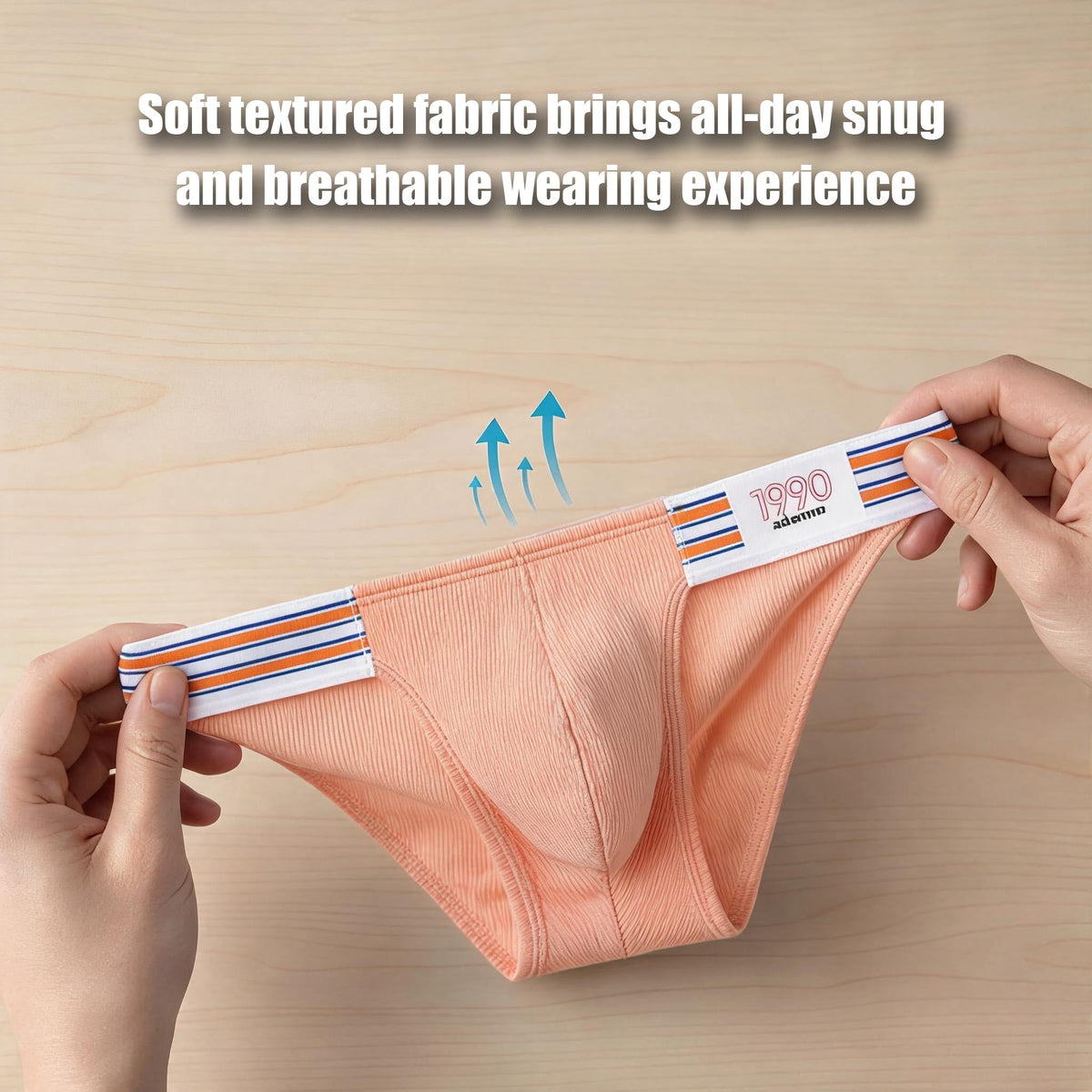 Pure Cotton Ribbed Sports Briefs