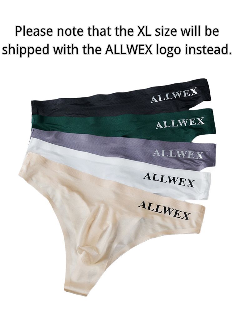 4 Pack ALLMIX Men's Sexy Seamless T-back Thongs