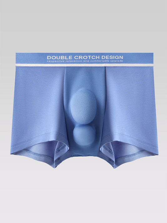 2 Pack Men's Ultra-Soft Modal Double Supportive Pouch Skin-Friendly Soft Trunks