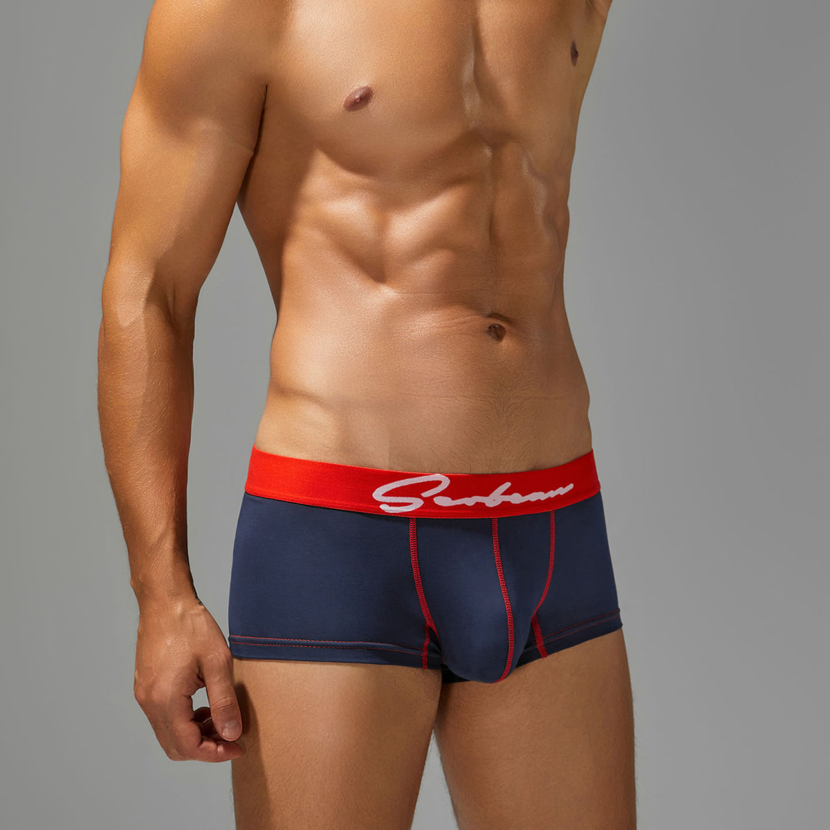 Men's Breathable Cotton Low Waist Boxer Briefs