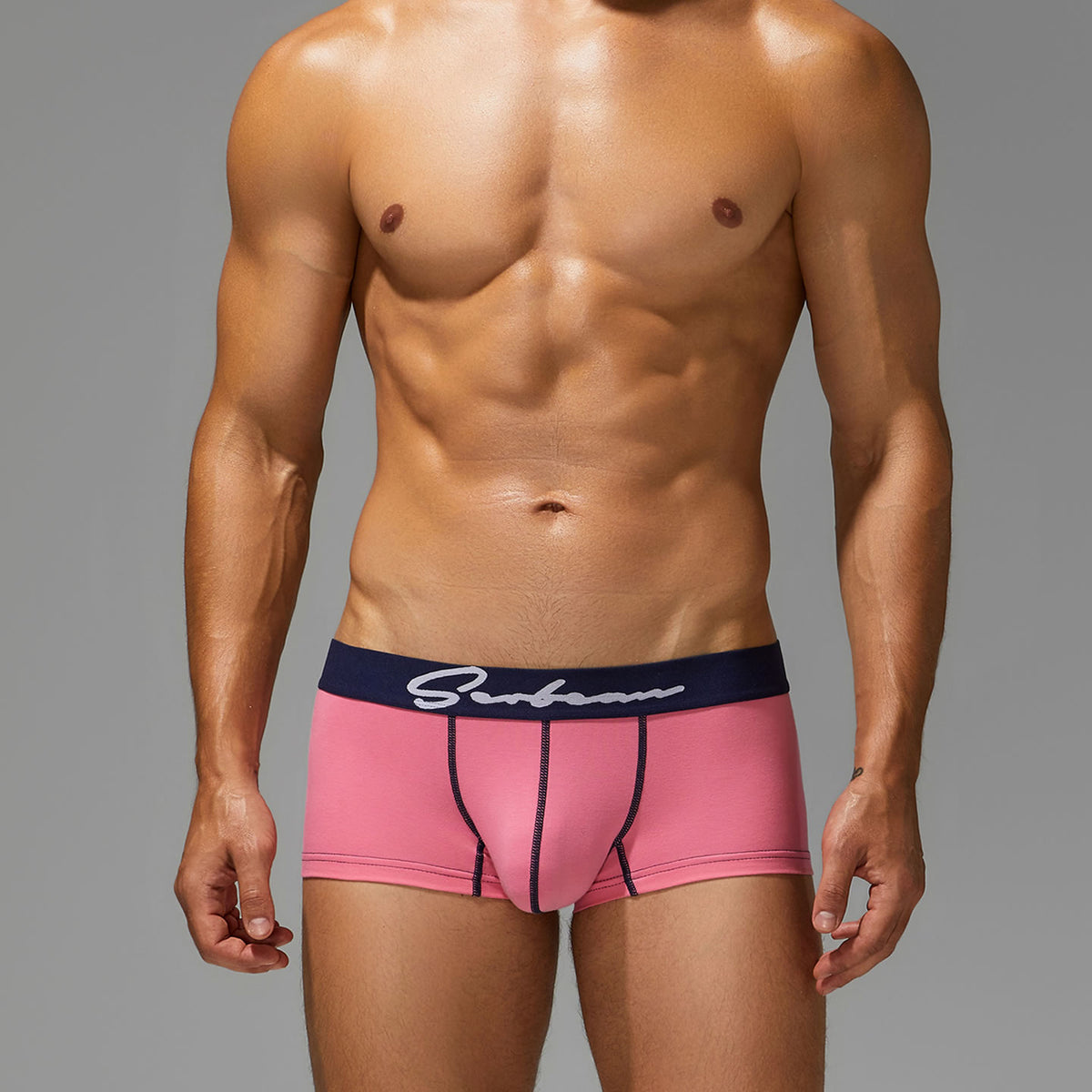 Men's Breathable Cotton Low Waist Boxer Briefs