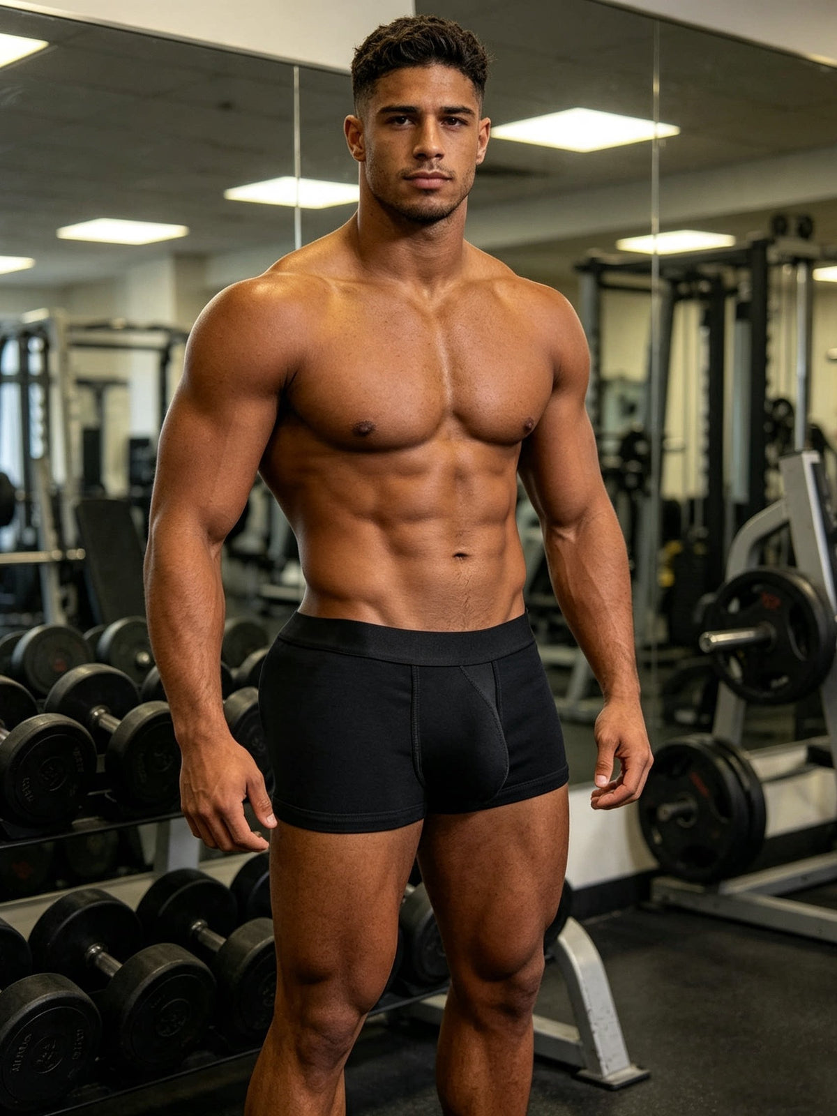 Cotton Men's Large Pocket Boxer Briefs