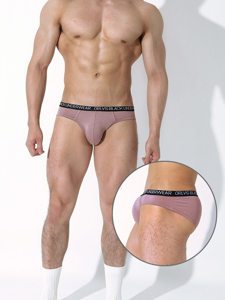 2 Pack Men's Trendy Seamless Waistband Ultra-Soft Fabric Stay-Put Fit Briefs