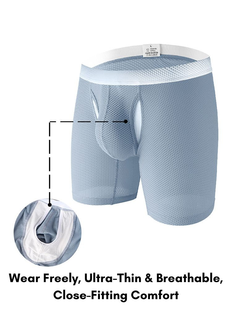 2 Pack Men's Ice Silk Ultra-Soft Mesh Breathable Cooling Comfort Midway Briefs