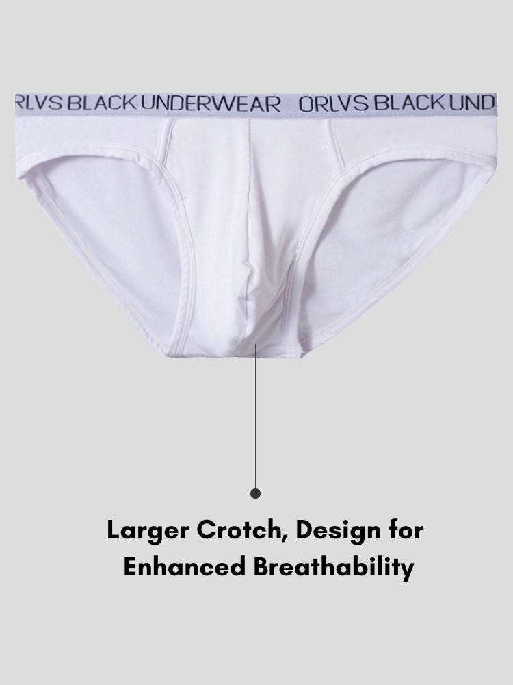 2 Pack Men's Trendy Seamless Waistband Ultra-Soft Fabric Stay-Put Fit Briefs