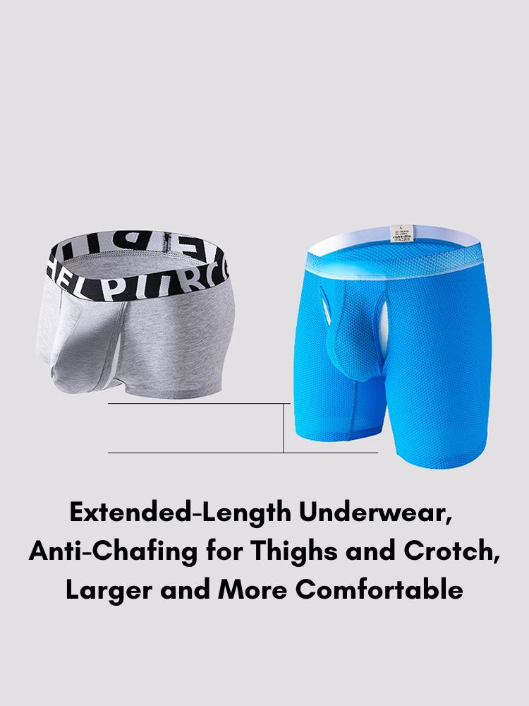 2 Pack Men's Ice Silk Ultra-Soft Mesh Breathable Cooling Comfort Midway Briefs