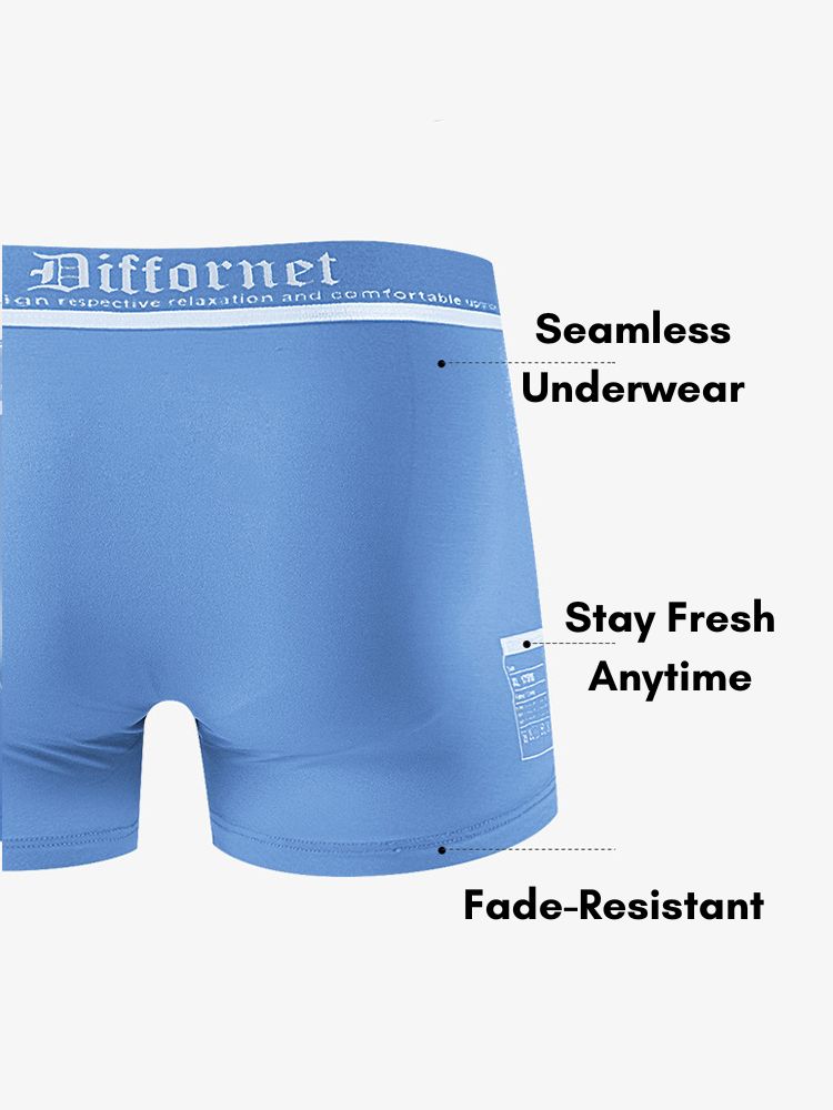 2 Pack Men's Ultra-Soft Modal Double Supportive Pouch Skin-Friendly Soft Trunks