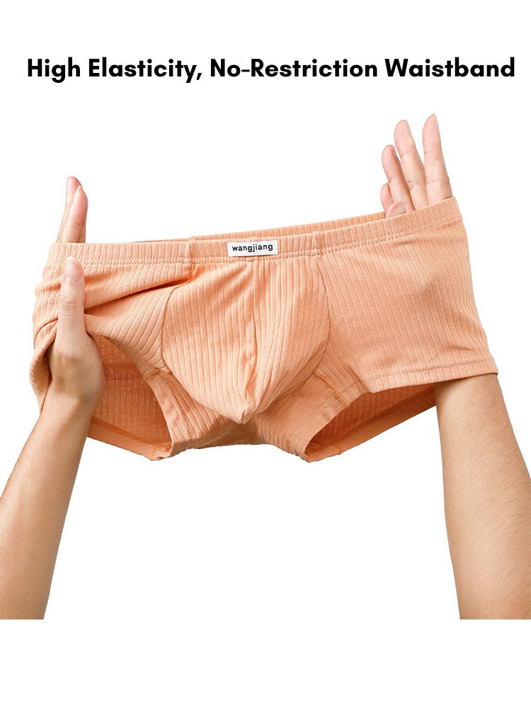 2 Pack Premium Cotton Double-Layered Gusset Breathable U-Pouch Trunks