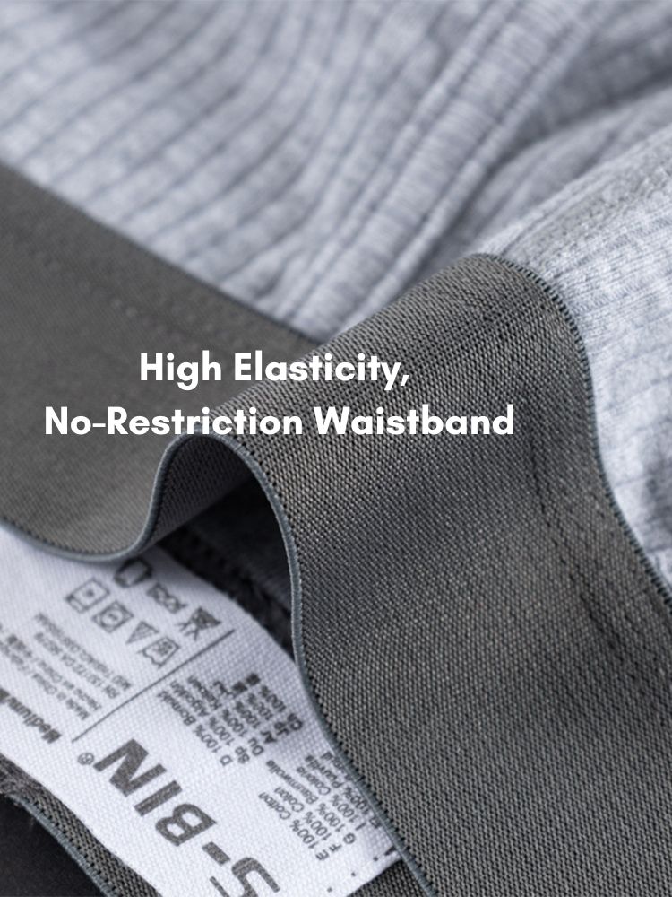 2 Pack Men's Ultra-Soft Premium Pure Cotton Comfy Waistband Seamless Trunks