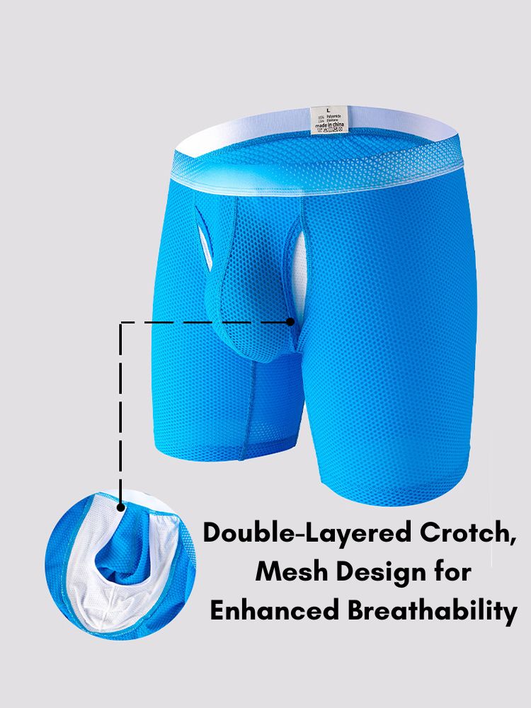 2 Pack Men's Ice Silk Ultra-Soft Mesh Breathable Cooling Comfort Midway Briefs