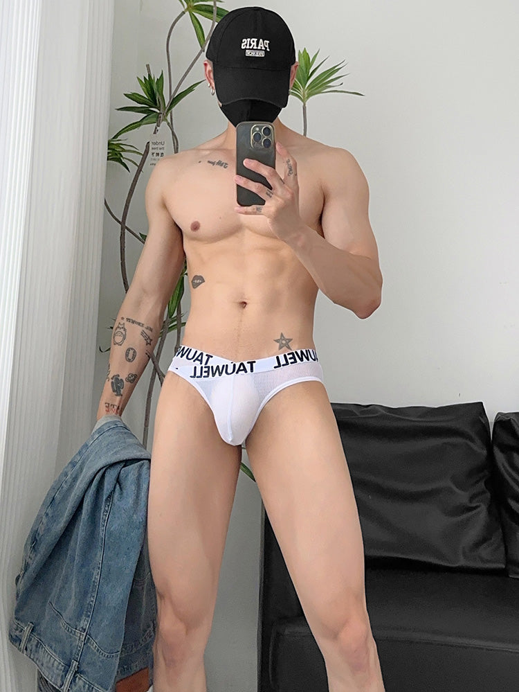 3 Pack Men's Minimalist Mesh Bikini with Crossed Waistband