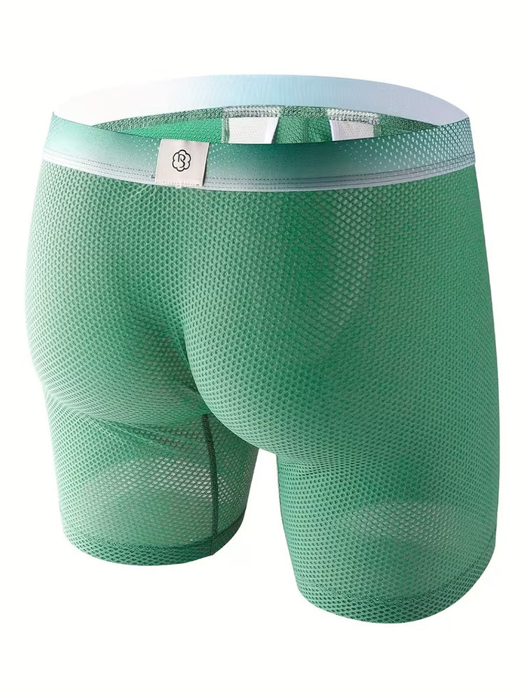 2 Pack Men's Ice Silk Ultra-Soft Mesh Breathable Cooling Comfort Midway Briefs