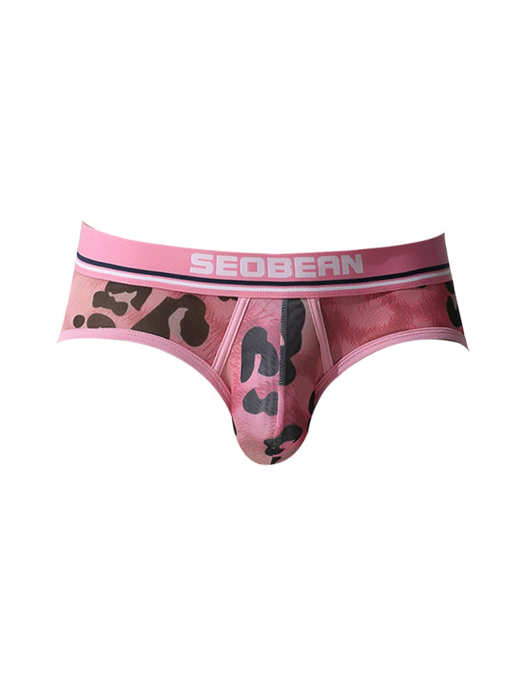 2 Pack Men's Leopard print Sexy Anti-Chafing Comfy Waistband Sporty Cut Bikini