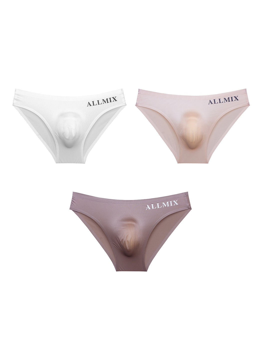 3 Pack ALLMIX Men's Sport Seamless Support Briefs