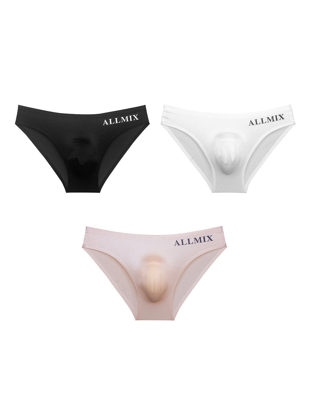 3 Pack ALLMIX Men's Sport Seamless Support Briefs