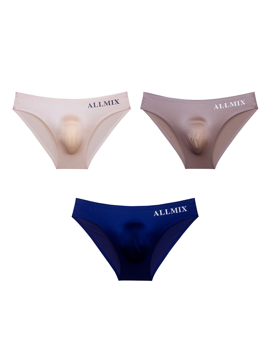 3 Pack ALLMIX Men's Sport Seamless Support Briefs