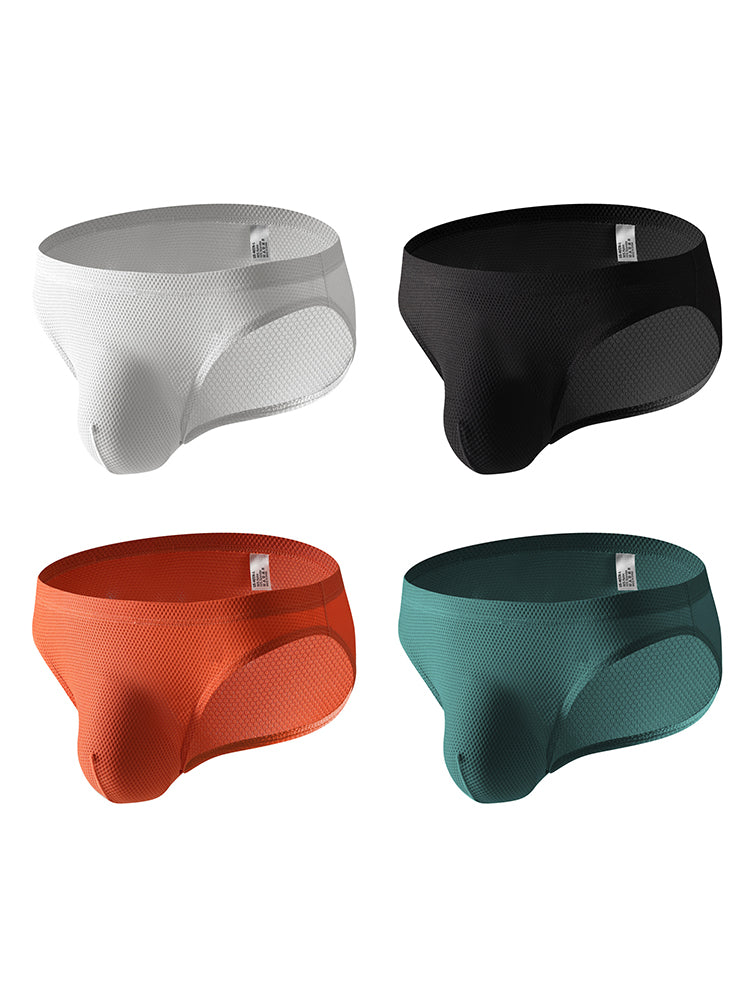 4 Pack Men's Lightweight Breathable Stretch Briefs