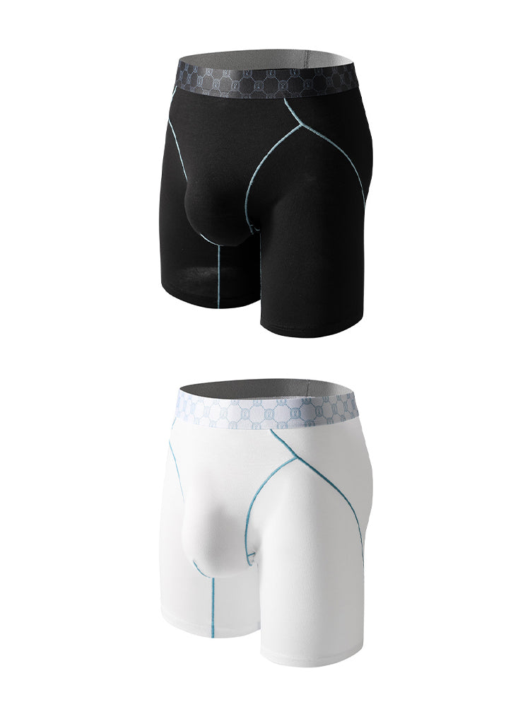 2 Pack Men's Ultra-Soft Anti-Chafing Stay-Put Fit Odor-Resistant Midway Briefs