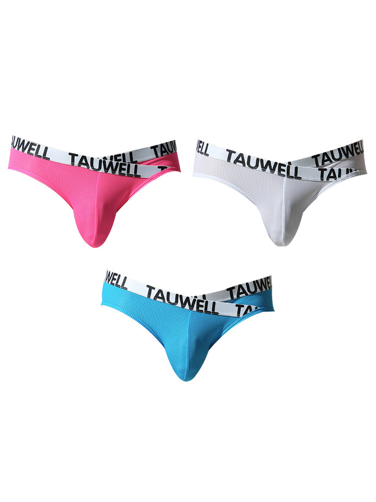 3 Pack Men's Minimalist Mesh Bikini with Crossed Waistband