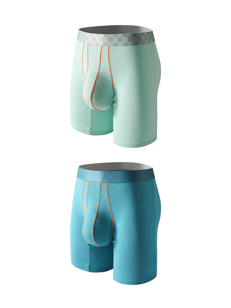 2 Pack Men's Solid Color Anti-Chafing Comfy Waistband Stretch Fit Midway Briefs