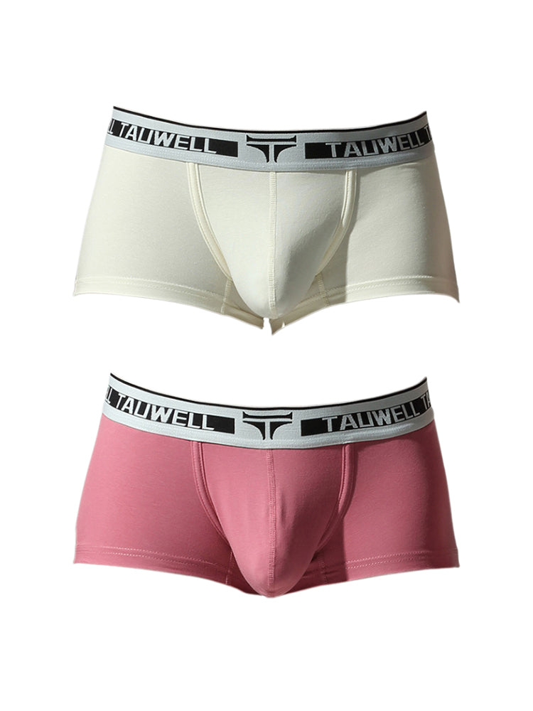 2 Pack Men's Ultra-Soft Breathable Cotton Supportive Fit Sporty Cut Comfy Trunks