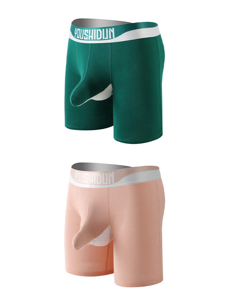 2 Pack Men's Supportive Separated Pouch Ultra-Soft Anti-Chafing Midway Briefs