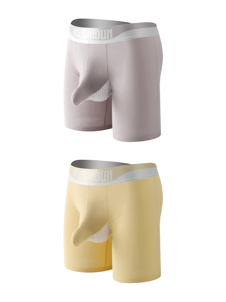 2 Pack Men's Supportive Separated Pouch Ultra-Soft Anti-Chafing Midway Briefs