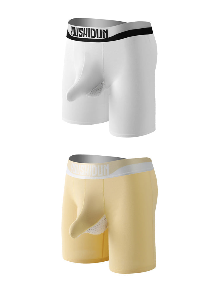 2 Pack Men's Supportive Separated Pouch Ultra-Soft Anti-Chafing Midway Briefs