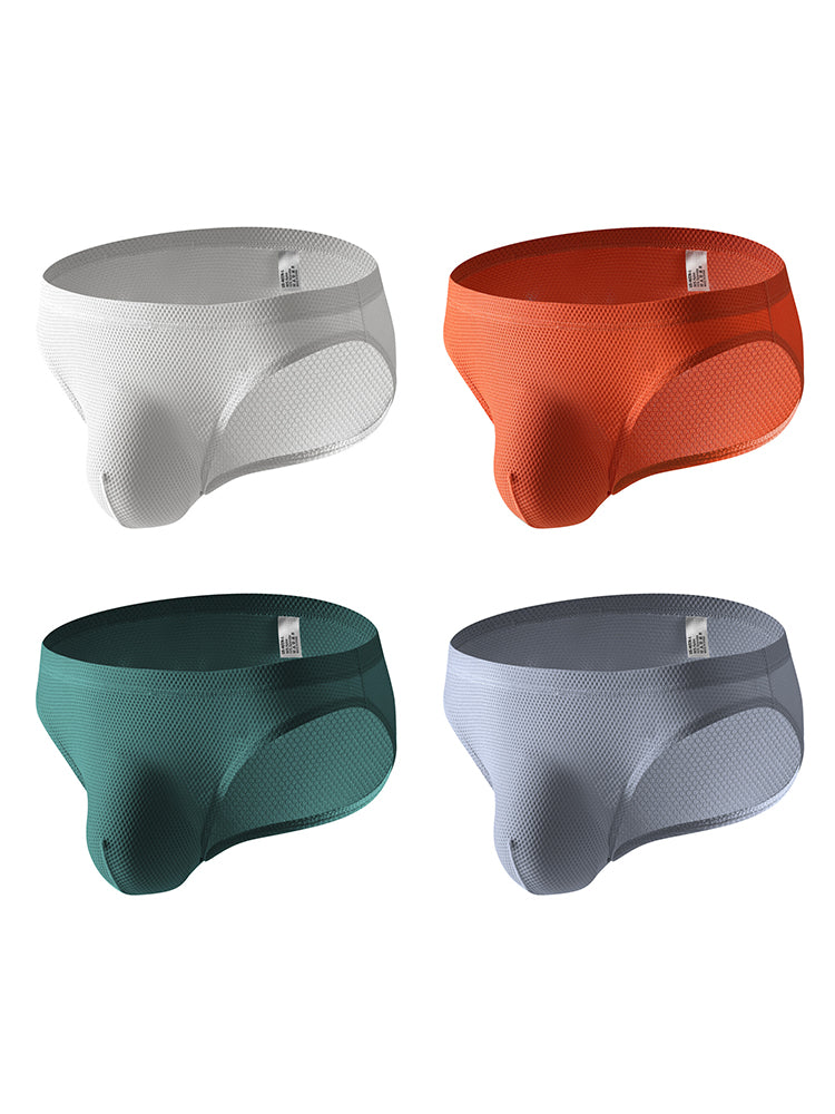 4 Pack Men's Lightweight Breathable Stretch Briefs