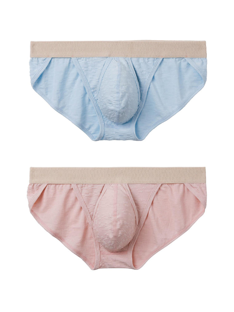 2 Pack Men’s Low-Rise Split-Side Bikini with Separate Pouch